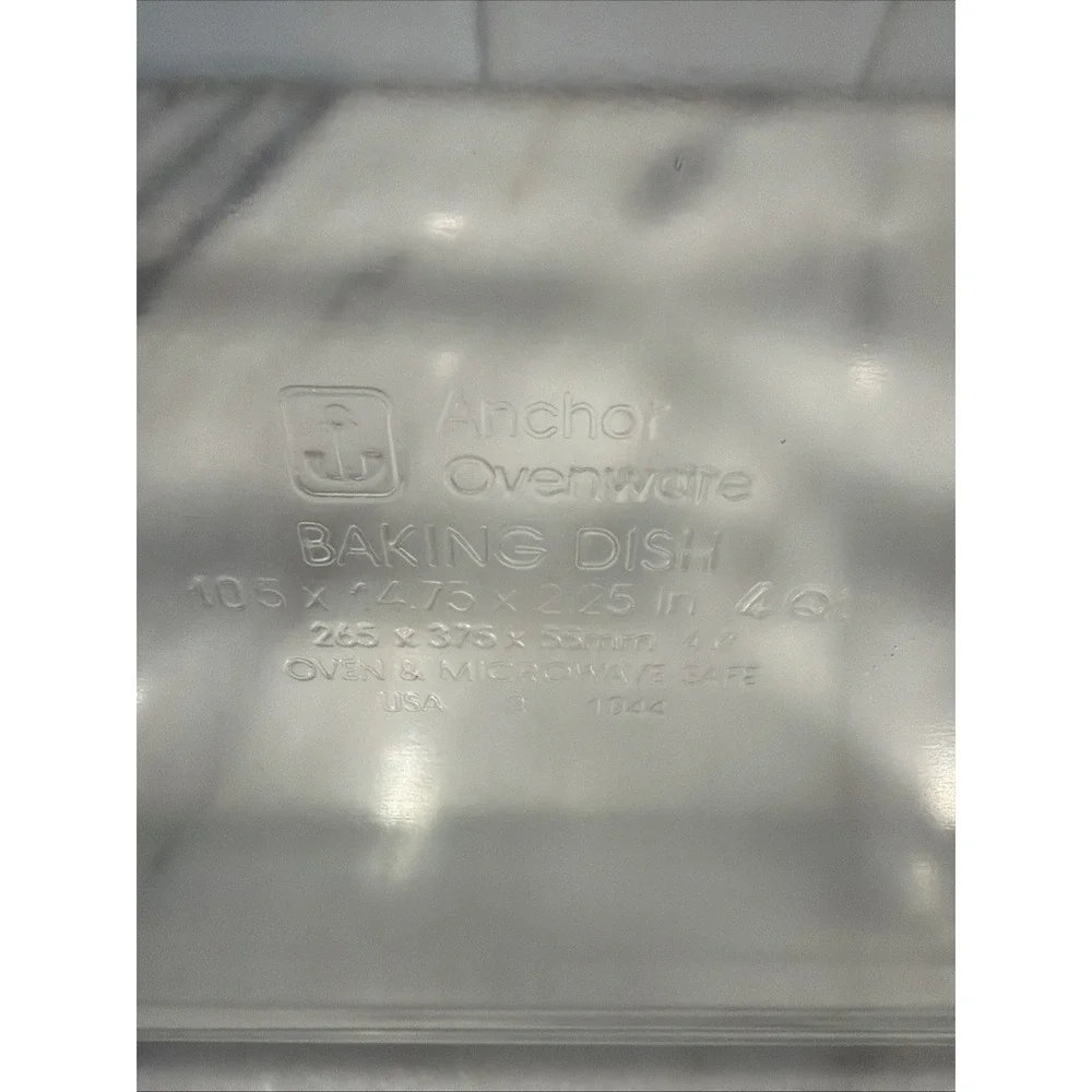 Vintage Anchor Hocking 3 Quart 15x11x3 In Rectangular Casserole Baking Dish USA‎